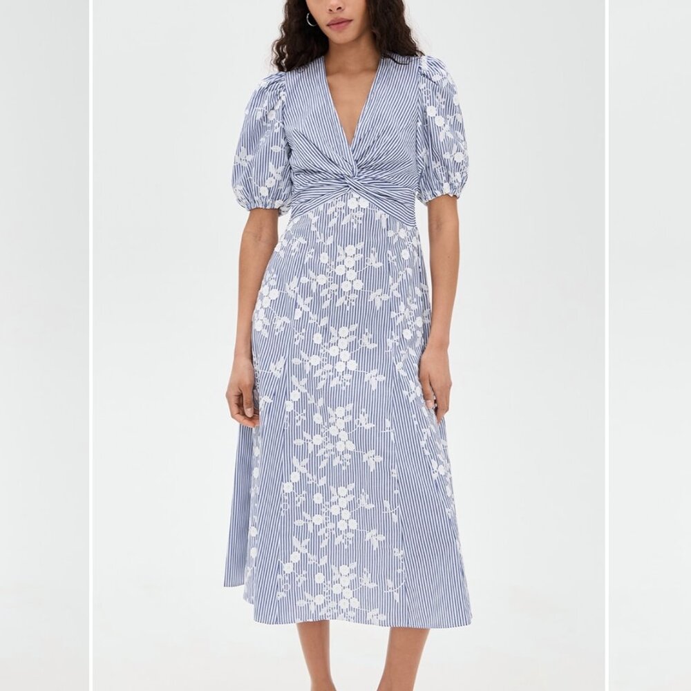 Shoshanna Dion Lace Midi Dress Sleeveless Cocktail Size 2